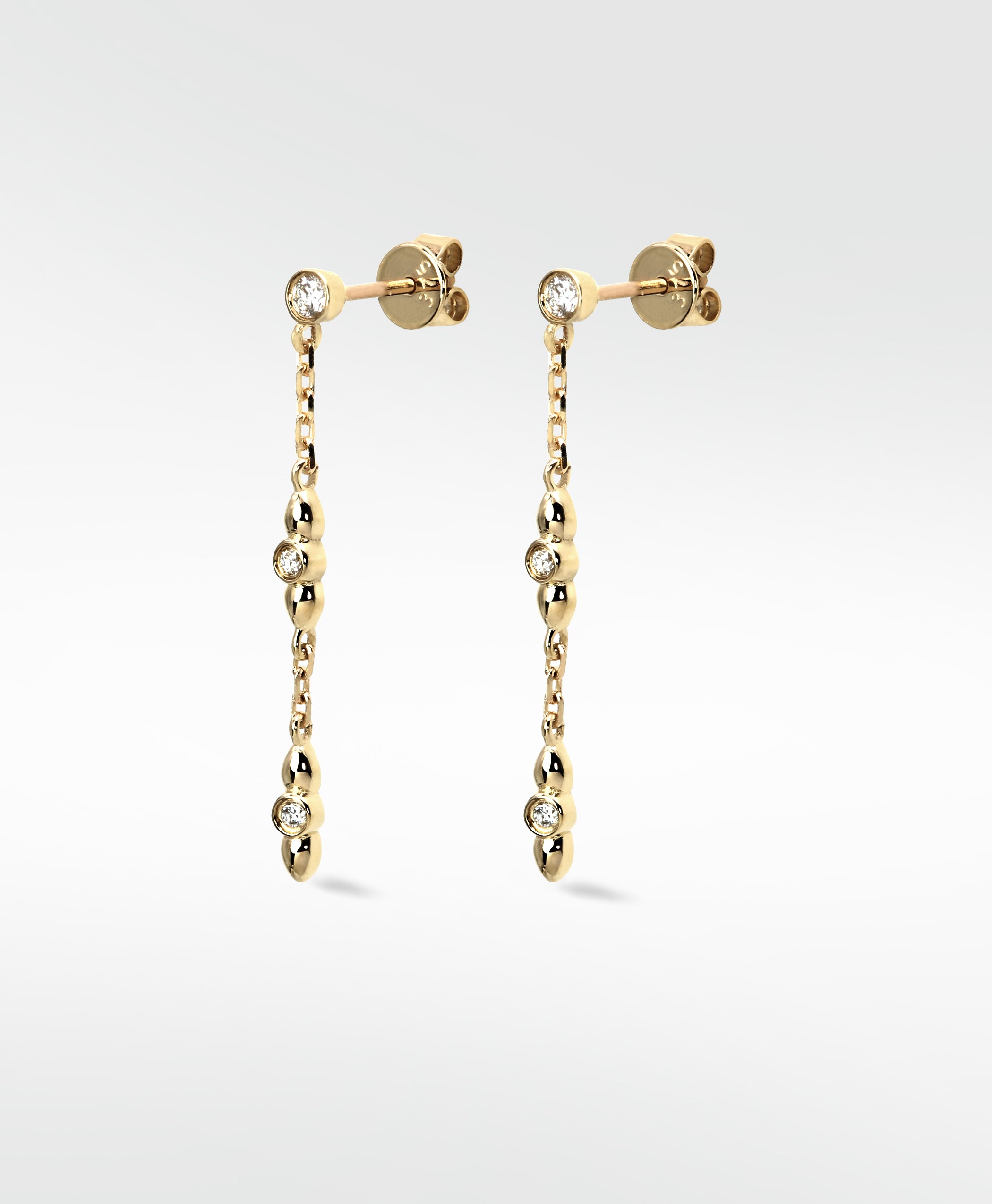 Passionflower Vine Gold Chain Earrings