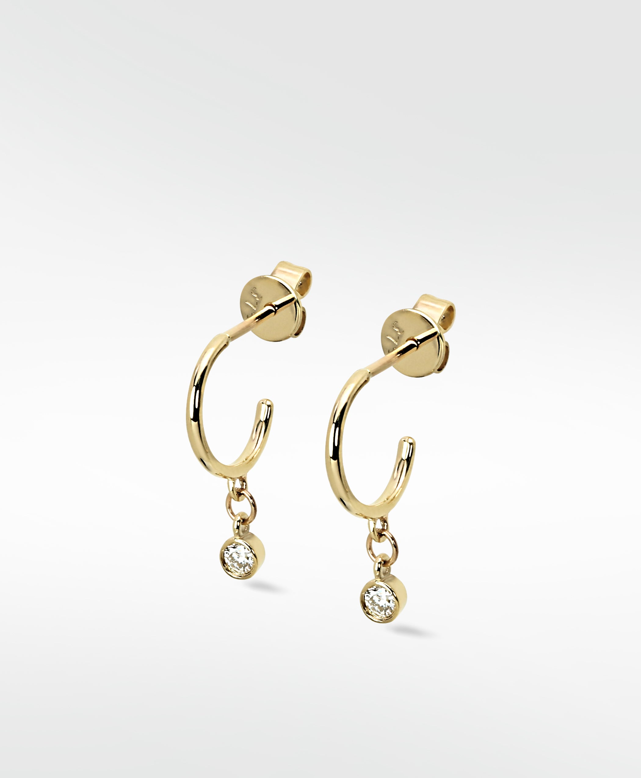 Cherry Blossom Gold Hook Earrings