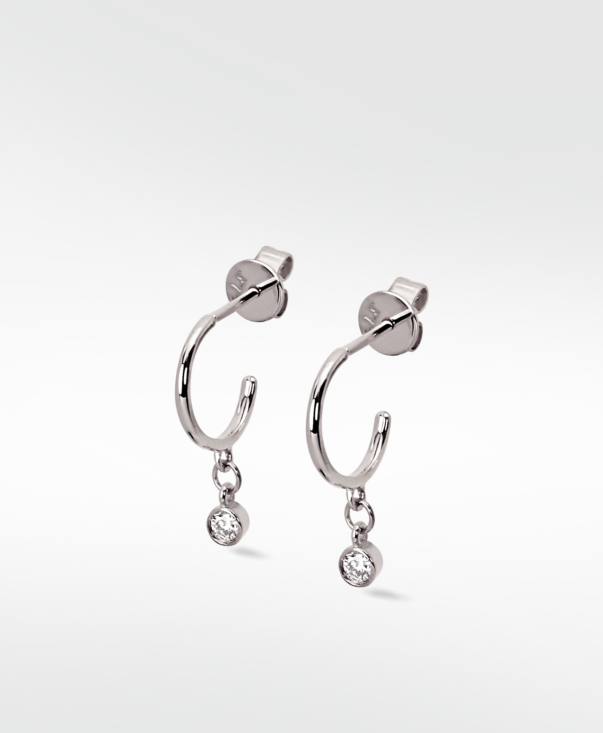 Cherry Blossom Silver Hook Earrings