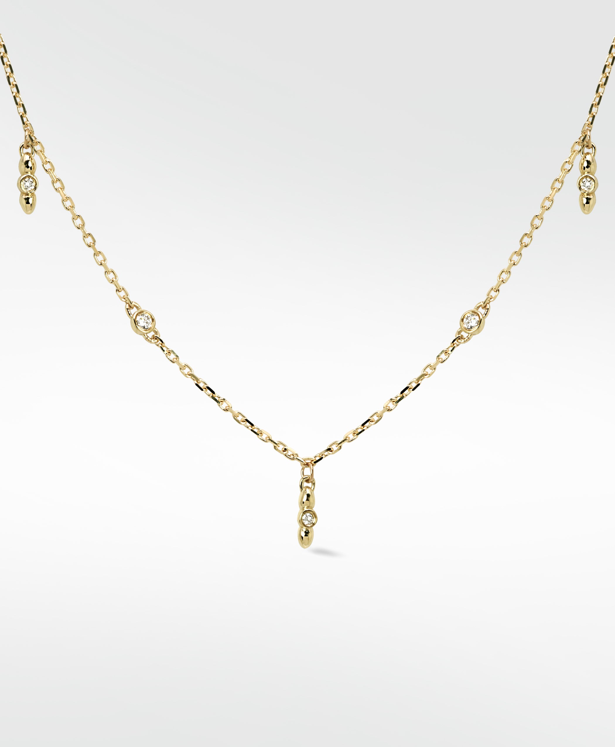 Oleander Petals Gold Necklace
