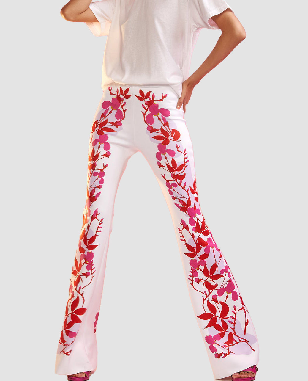 Bonded Fit and Flare Pants