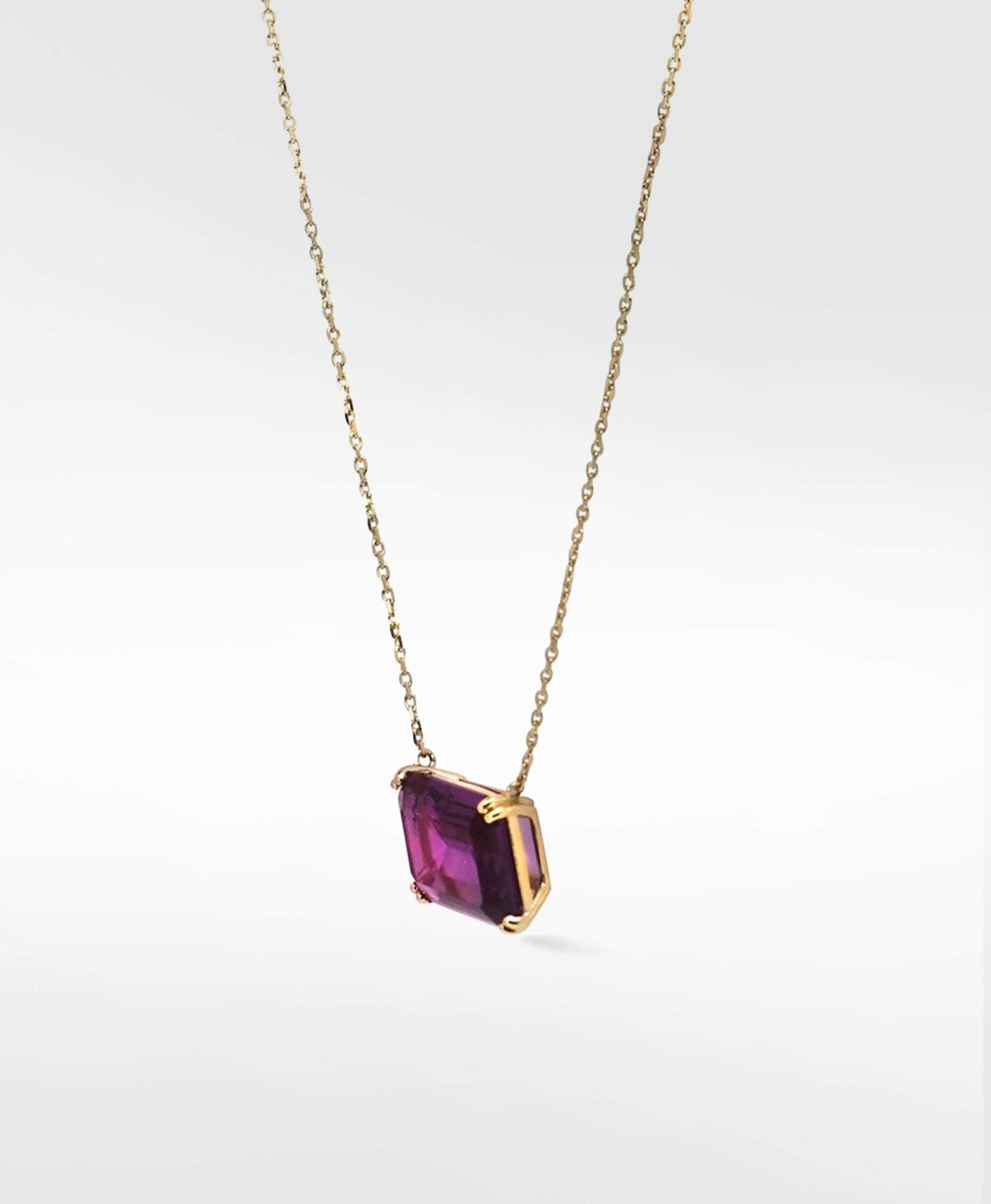 Alicia Violet Sapphire Necklace in 14K Gold - Lark and Berry