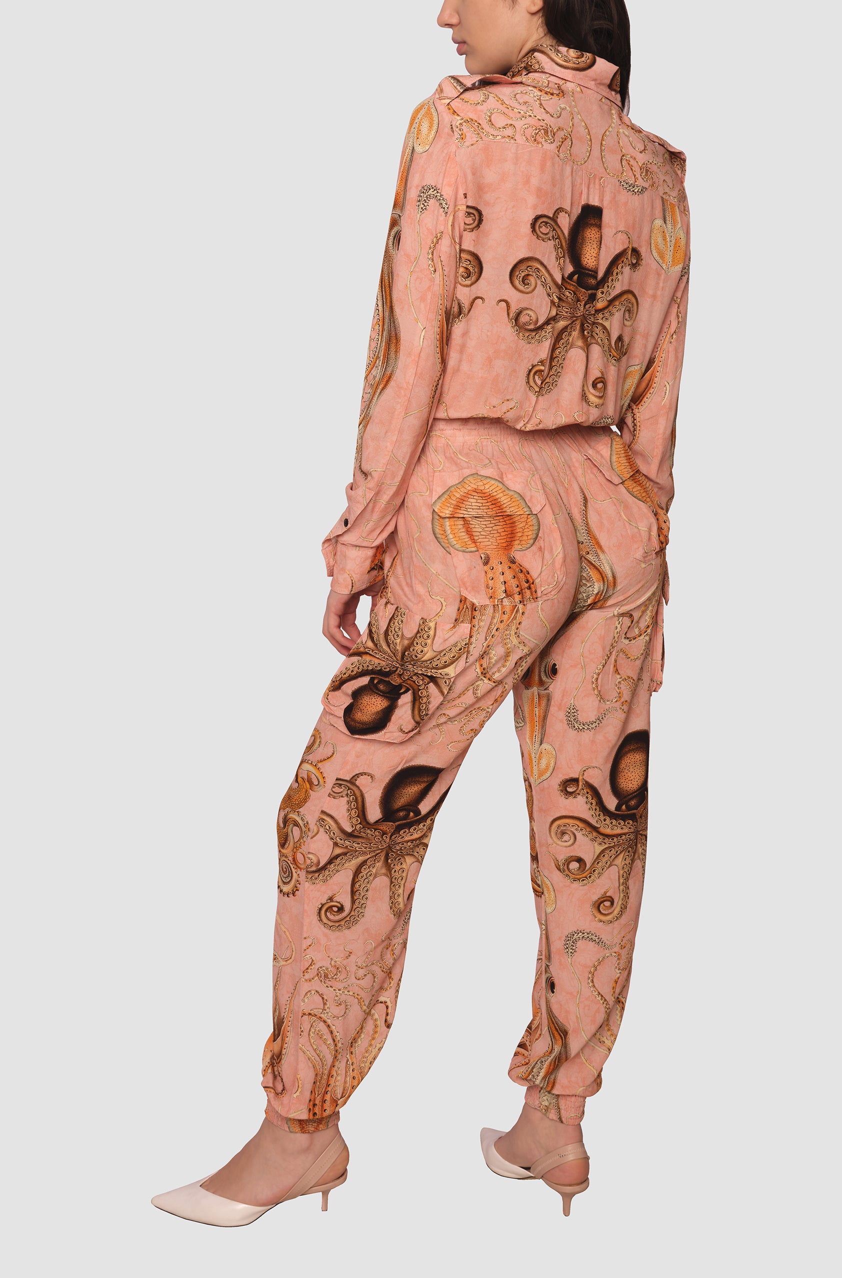 OCTOPUS WOOD SILK JUMPSUIT