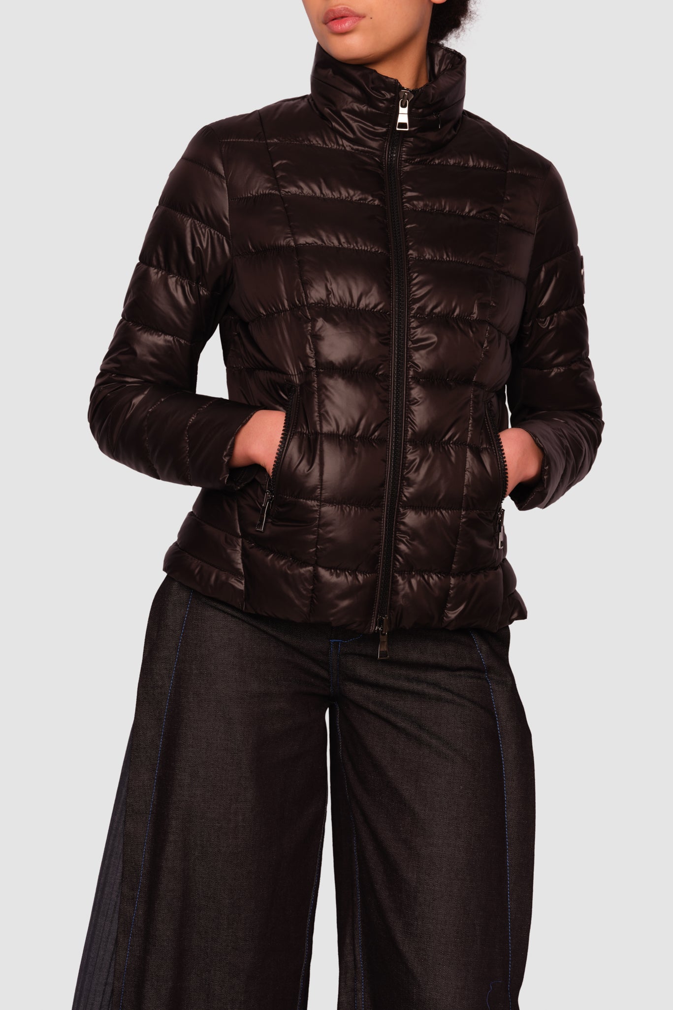 Faraday Black Short Puffer Jacket