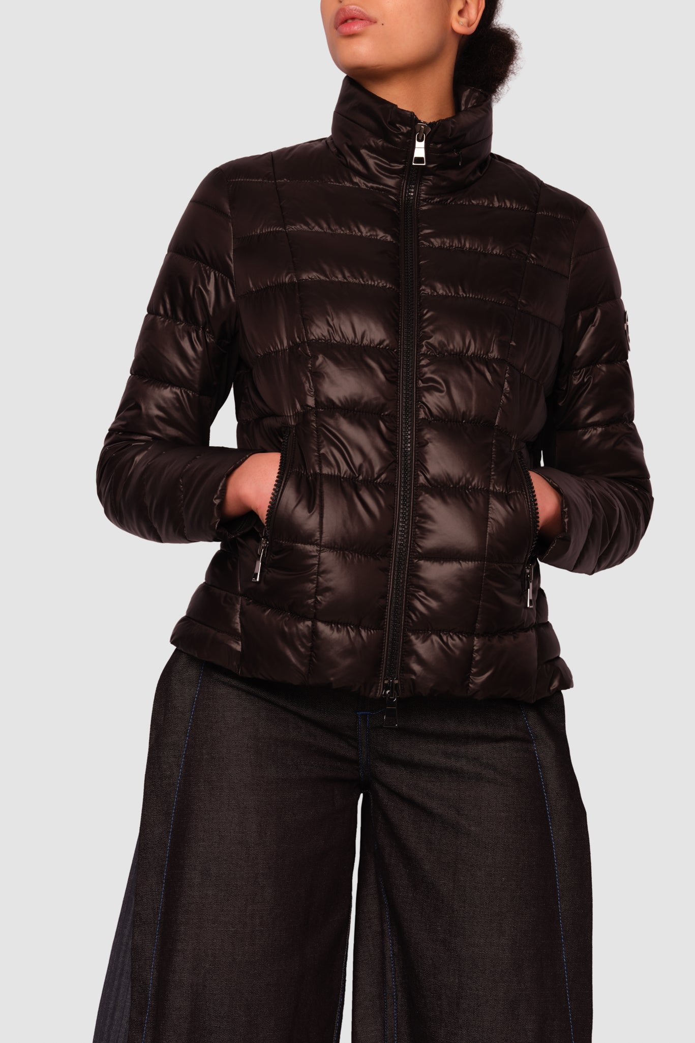 Faraday Black Short Puffer Jacket