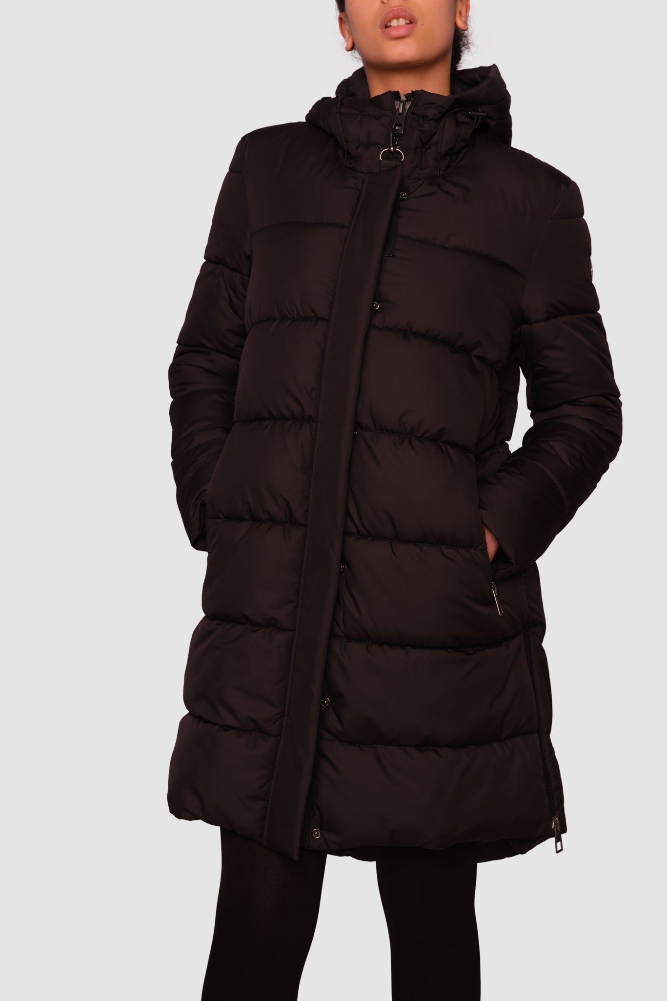Portobello II Black Long Puffer Jacket