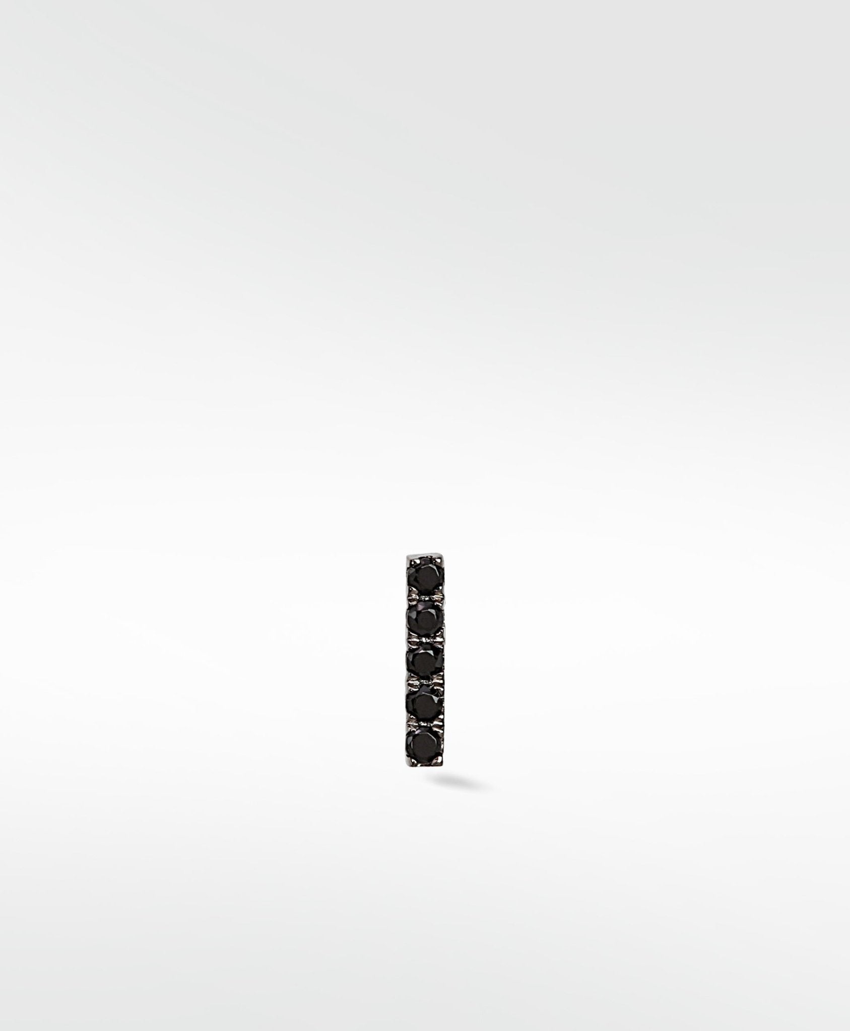 Modernist Black Spinel Pavé Linear Labret