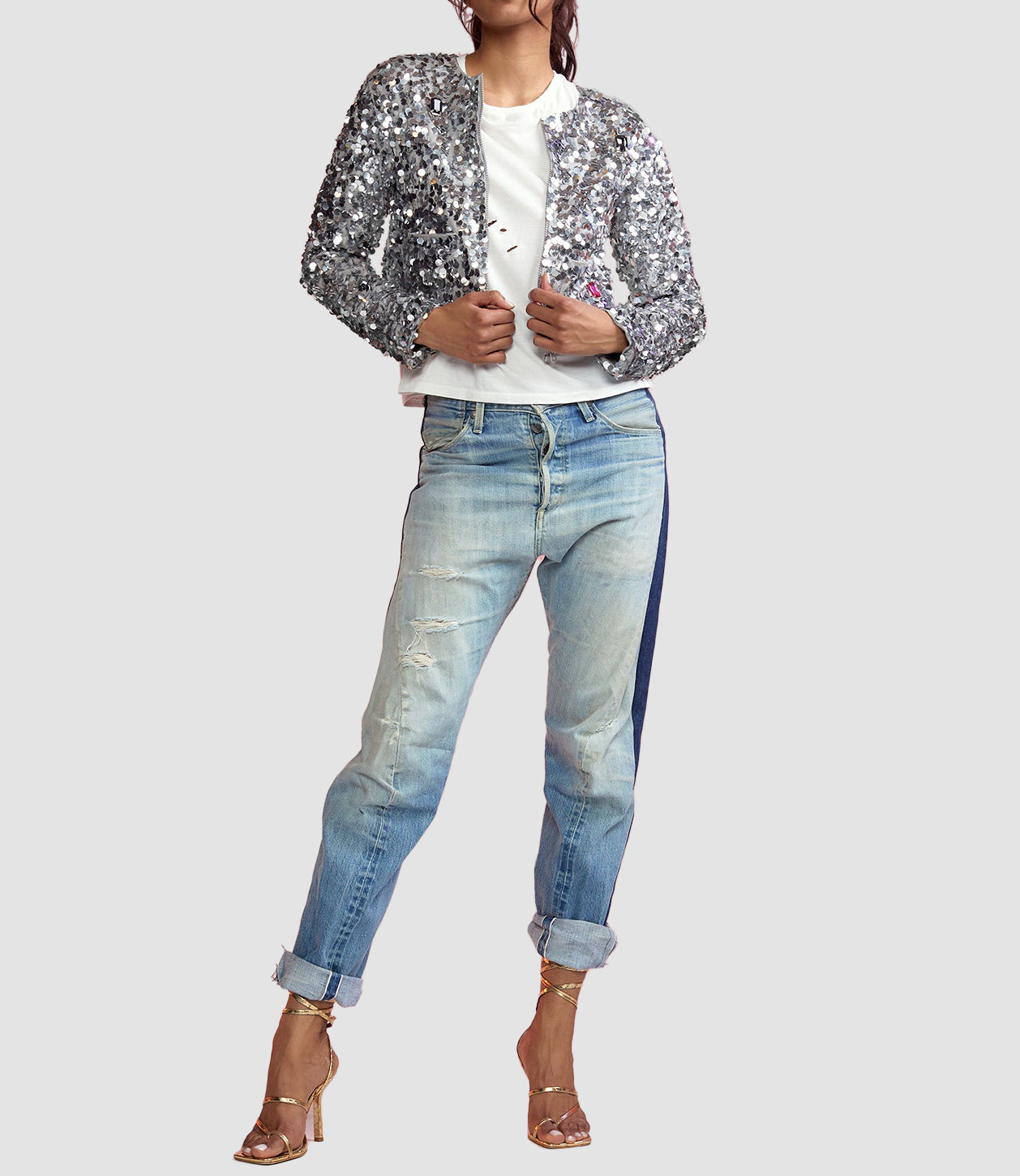 Sequin Cropped Cardigan
